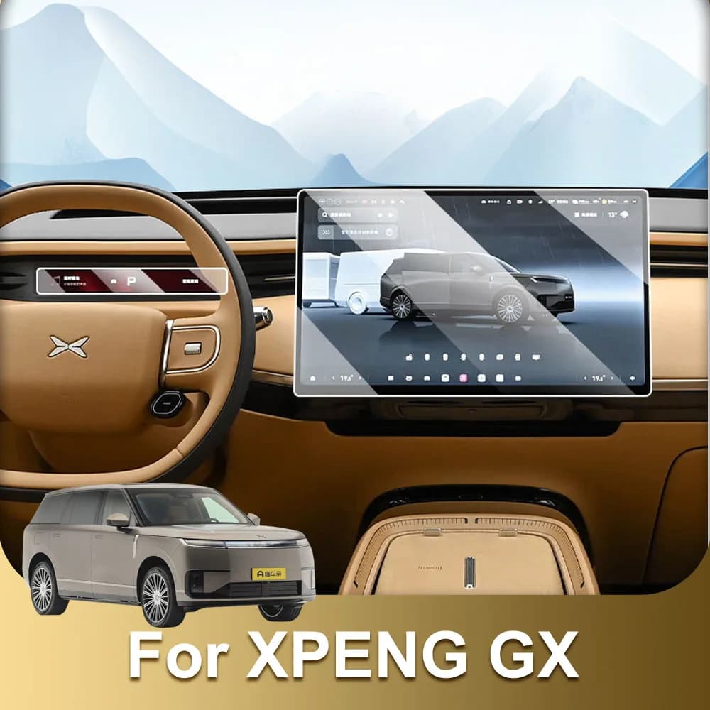 Navigation And Instrument Screen Tempered Film For Xpeng GX 2026 Interior Accessories TV Scratch Resistant Protective Film