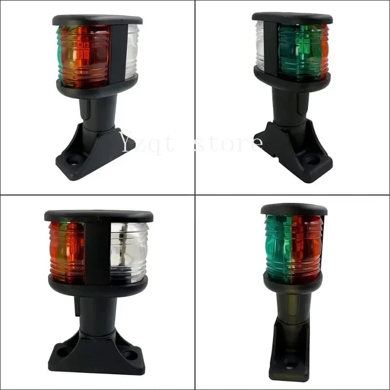 12V LED Navigation Light, Tri-color All Round White IP65, Stainless Steel and Plastic Marine Boat Masthead Light for Yacht Sea