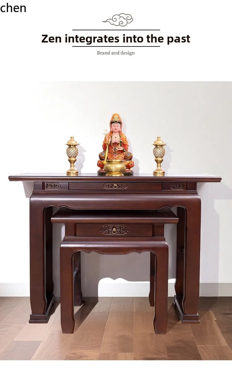 YFY   Solid Wood Altar Table Home Use Incense Table Buddha Altar Worship Table