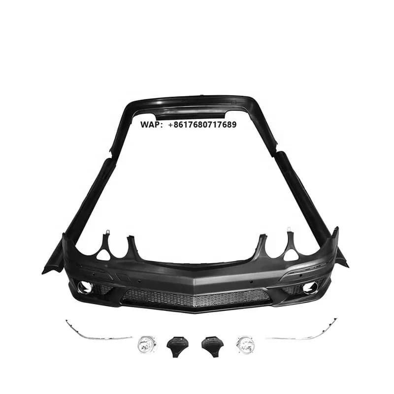 Wholesale Car Parts Body Kits for Benz E Class W211 Change to E63  Front Rear Car Bumper with Side Skirt Body Kits