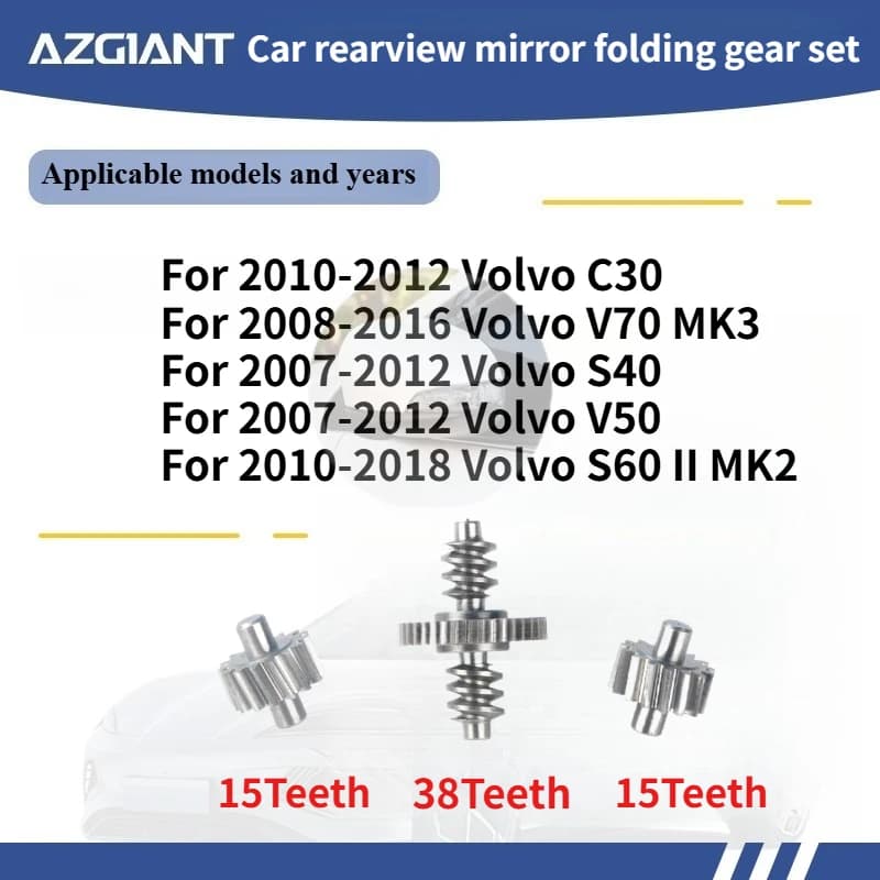 For Volvo C30 2010-2012/S40 2007-2012/V50/V60 MK1 2010-2018/S60 II Car rearview mirror folding gear set High-quality parts OEM