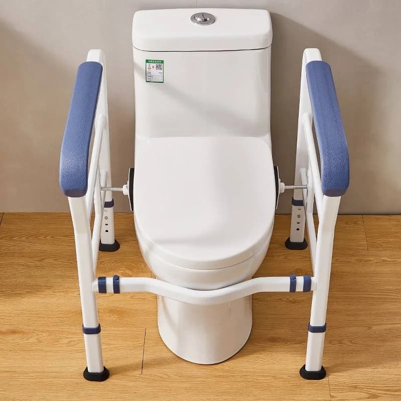 Portable Carbon Steel ABS Home Use Elderly Disabled Pregnant Women Toilet No-Drill Safety Grab Bar