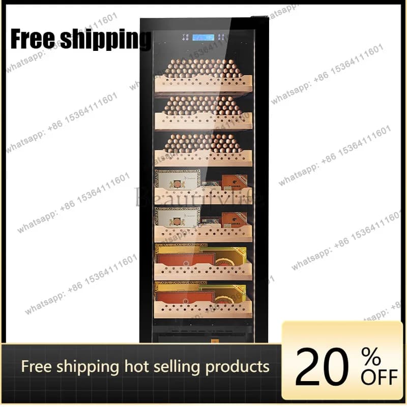 YJ Large Capacity Constant Temp Humidity Cigar Humidor Commercial Display Refrigerator With Precise Temperature Humidity Control
