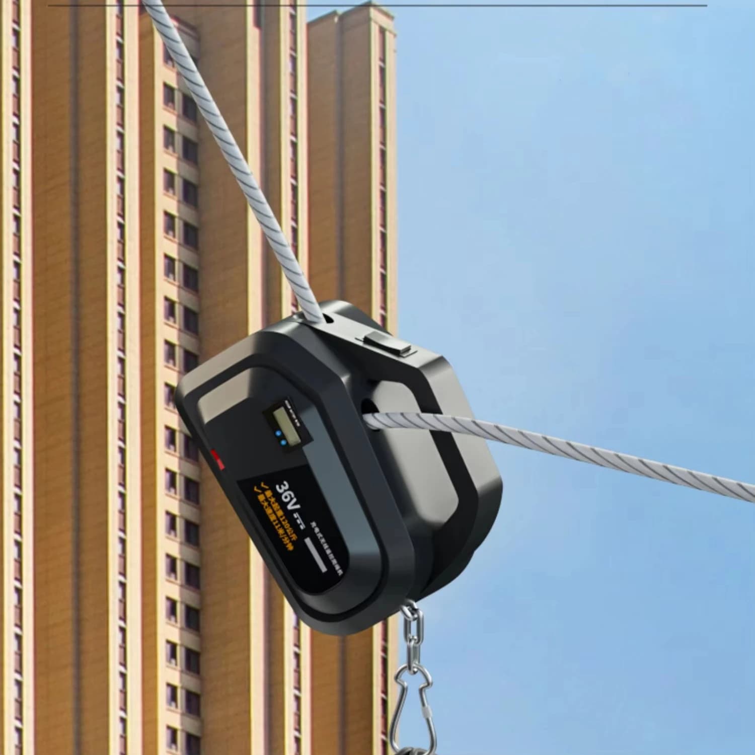 Battery Removable Power Ascender 500kg Electric Building Rope Climbing Machine Smart Rope Climbing Machine Lifting Tool
