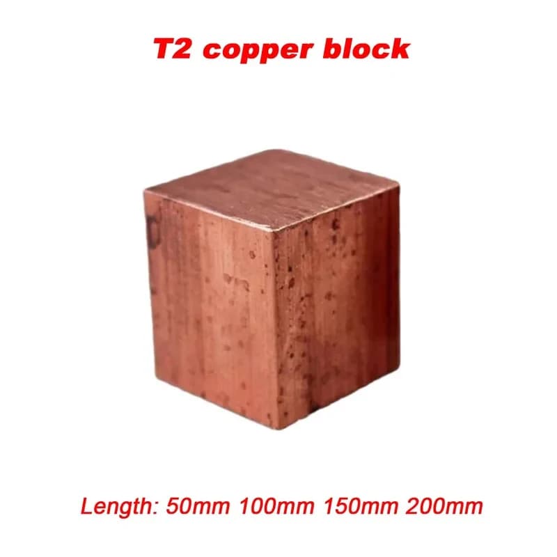C1100 Pure Copper Electrode Block T2 Purple Copper Rectangular Bar Busbar Custom Zero Cutting Service