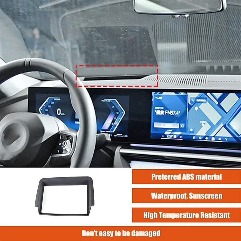 1Pcs ABS Black For BMW 5 Series G60 I5 2024 Car Central Control Dashboard HUD Trim Cover Car Interior Accessories