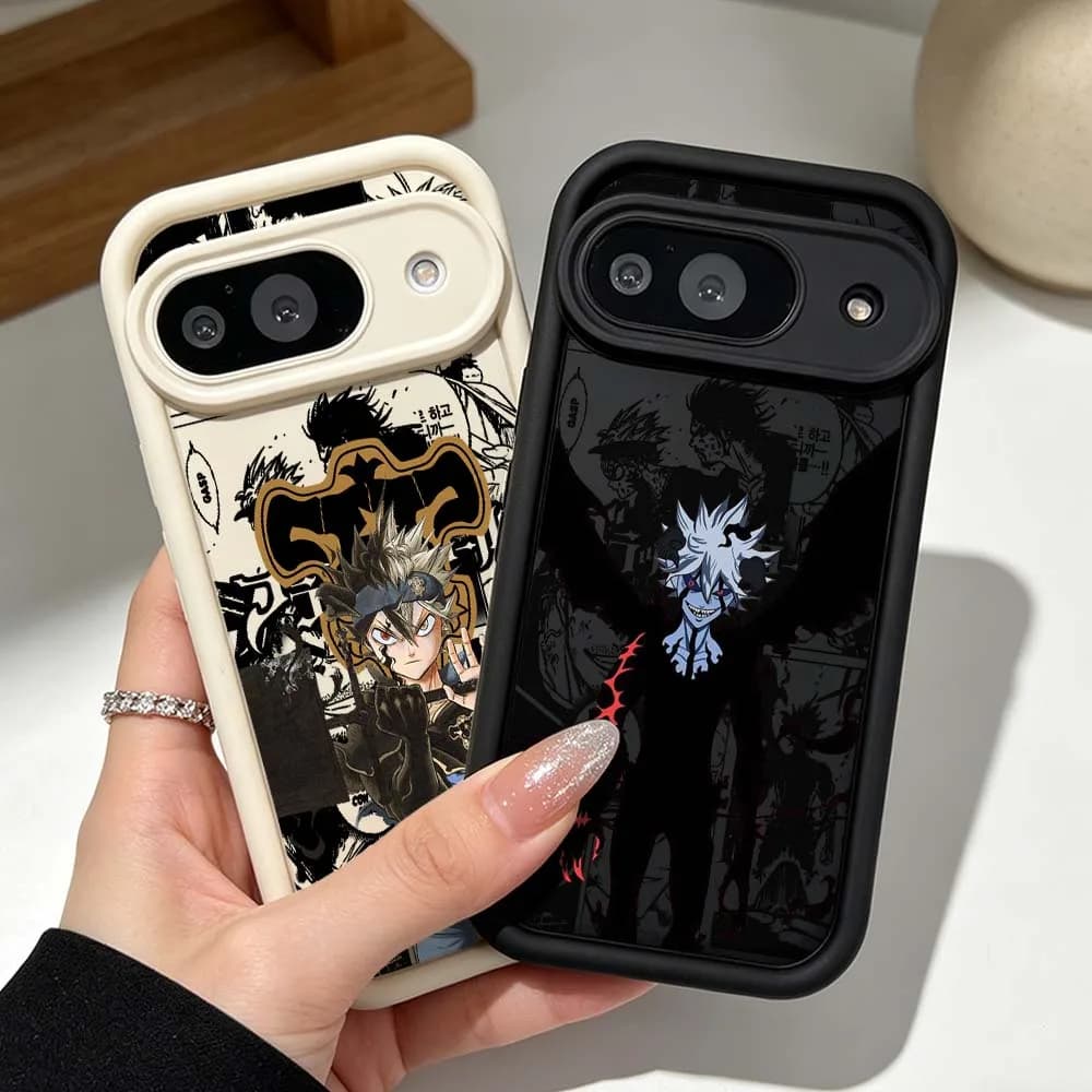 Black Clover Cool Phone Case For Google Pixel 10 9 8 7 9a 8a 7a Pro XL Eye Ladder Silicone Cover