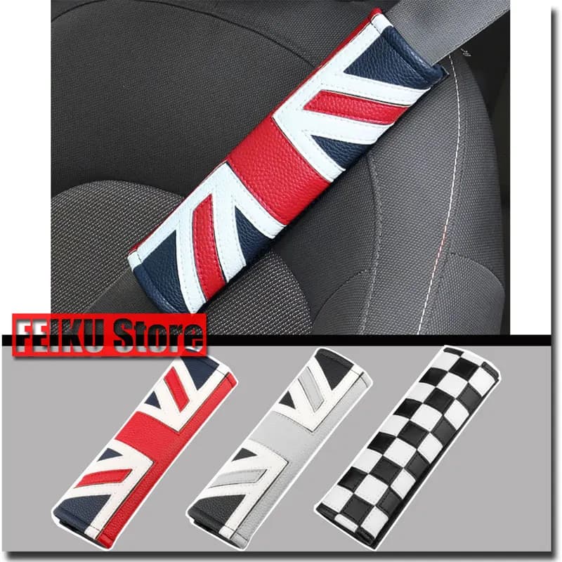 Car Seat Belt Cover Seat Belt Shoulder Pad For Mini JCW Cooper F54 F55 F56 F60 R55 R56 R60 Clubman Interior Accessories