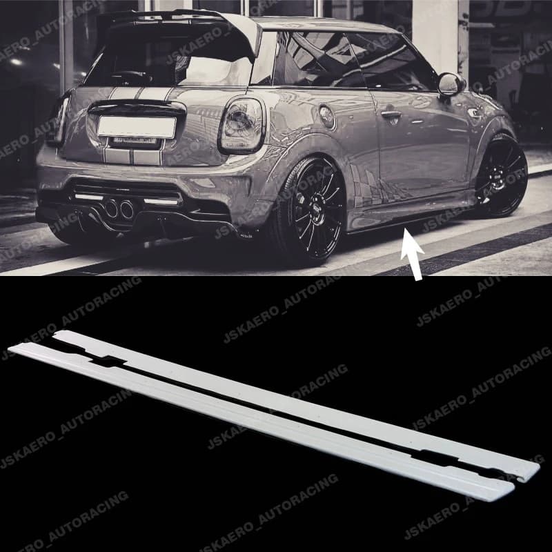 For Mini Cooper s F56 Ver 2.1 Side Skirt underboard extension FRP Unpainted 2pcs car Bodykits