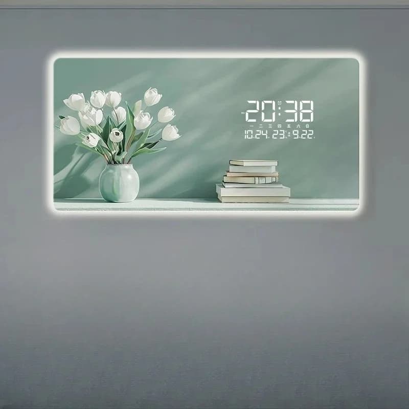 Luxury Large Wall Clock Living Room Aesthetic Luxury Digital Wall Clock Bedroom Modern Reloj De Pared Home Decoration