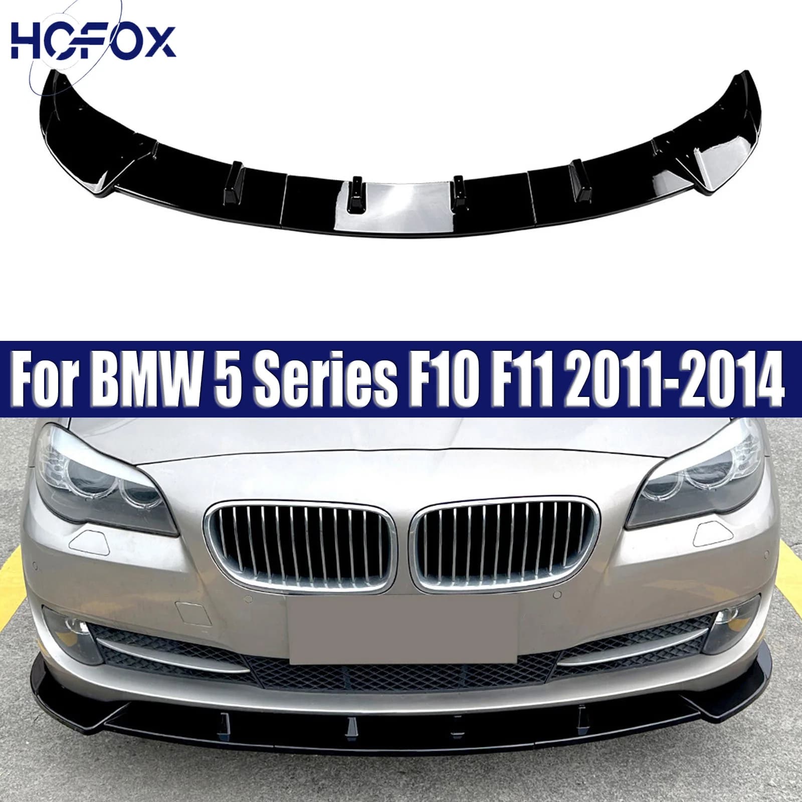 Car Front Bumper Lip Splitter Diffuser Spoiler For BMW 5 Series F10 F11 2011-2014