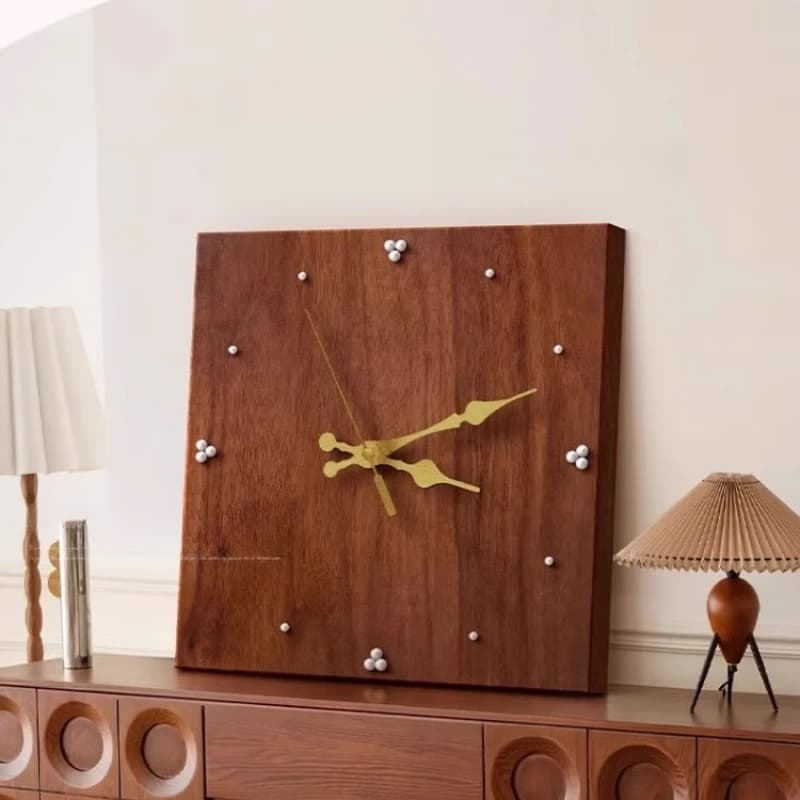 Creative Pearl Wall Clock Mid-Century Modern Art Decor Vintage Luxury Living Room Time Clock Kitchen Minimalist Office Clocks