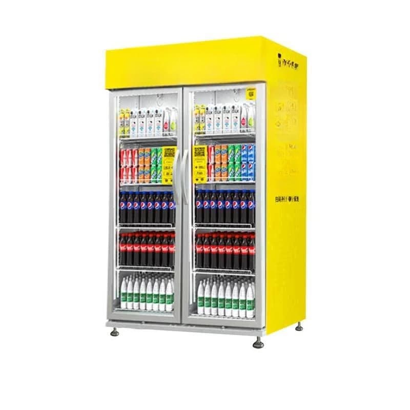 Full vending machine, unmanned scan code to open the door cabinet, snack self-service