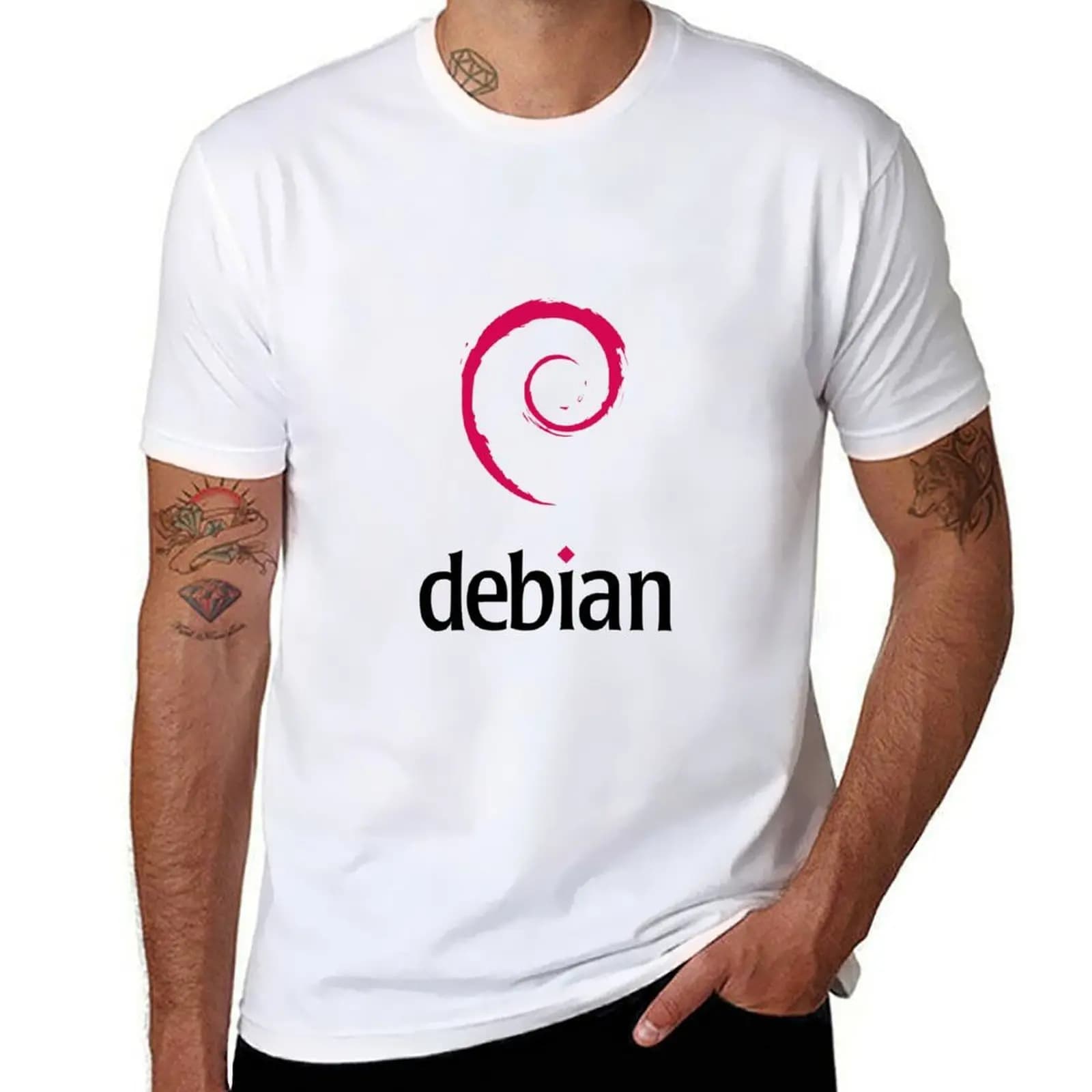Debian T-Shirt printed t shirts for man man t shirt luxury T-Shirt
