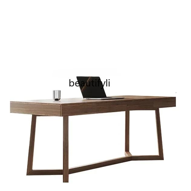 Desk Modern Minimalist Living Room Large Long Solid Wood High-End Boss Desk Writing Desk