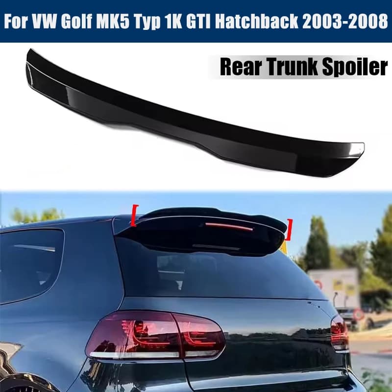 Rear Trunk Spoiler Roof Wing Racing Sport Splitter Exterior Part For VW Golf MK5 Typ 1K GTI Hatchback 2003-2008 Tuning Accessory