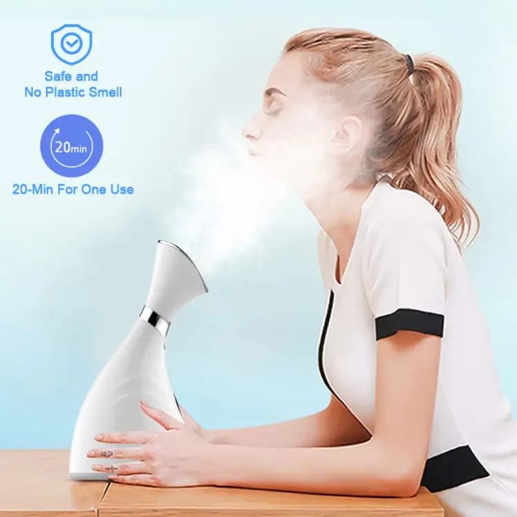 Portable Handheld Nano Ionic Facial Steamer - Moisturizing Nasal Cleansing Device for Home & Salon Use