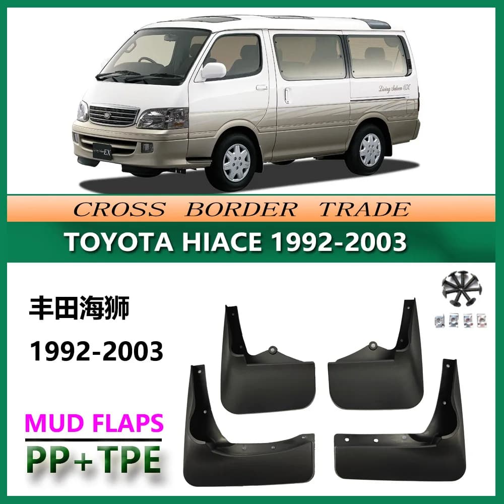 For Toyota Hiace Jinbei Golden Cup 1992-2003 Mud Flaps OE Style Splash Guards Set of 4 Perfect Fit for Classic Old Model Van