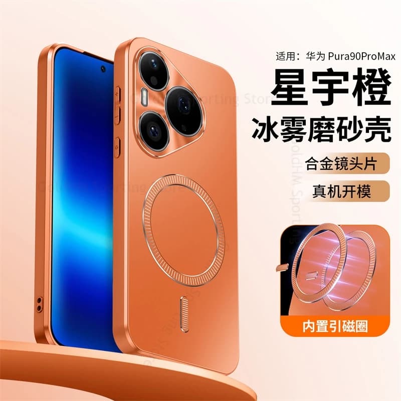 Wireless Charger Magnetic For Magsafe Case For Huawei Mate 80 Pro Max Alloy Lens Protector Cover For HUAWEI Mate 70 60 Pro Plus