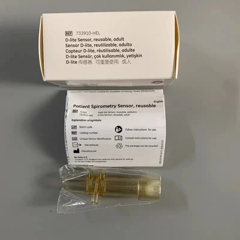 733910-HEL Original GEs Reusable D-Lite Spirometry Sensor for Adult
