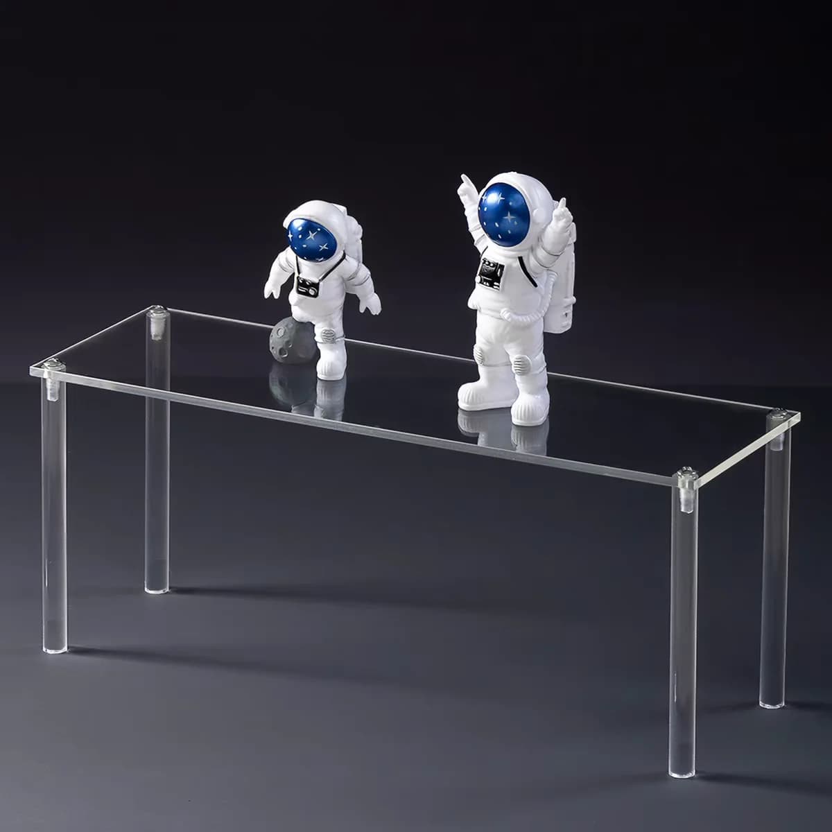 Multifunctional Transparent Acrylic Display Stand,Single-Layer Desktop Storage Rack Supermarket Product Display Shelf Toy Holder