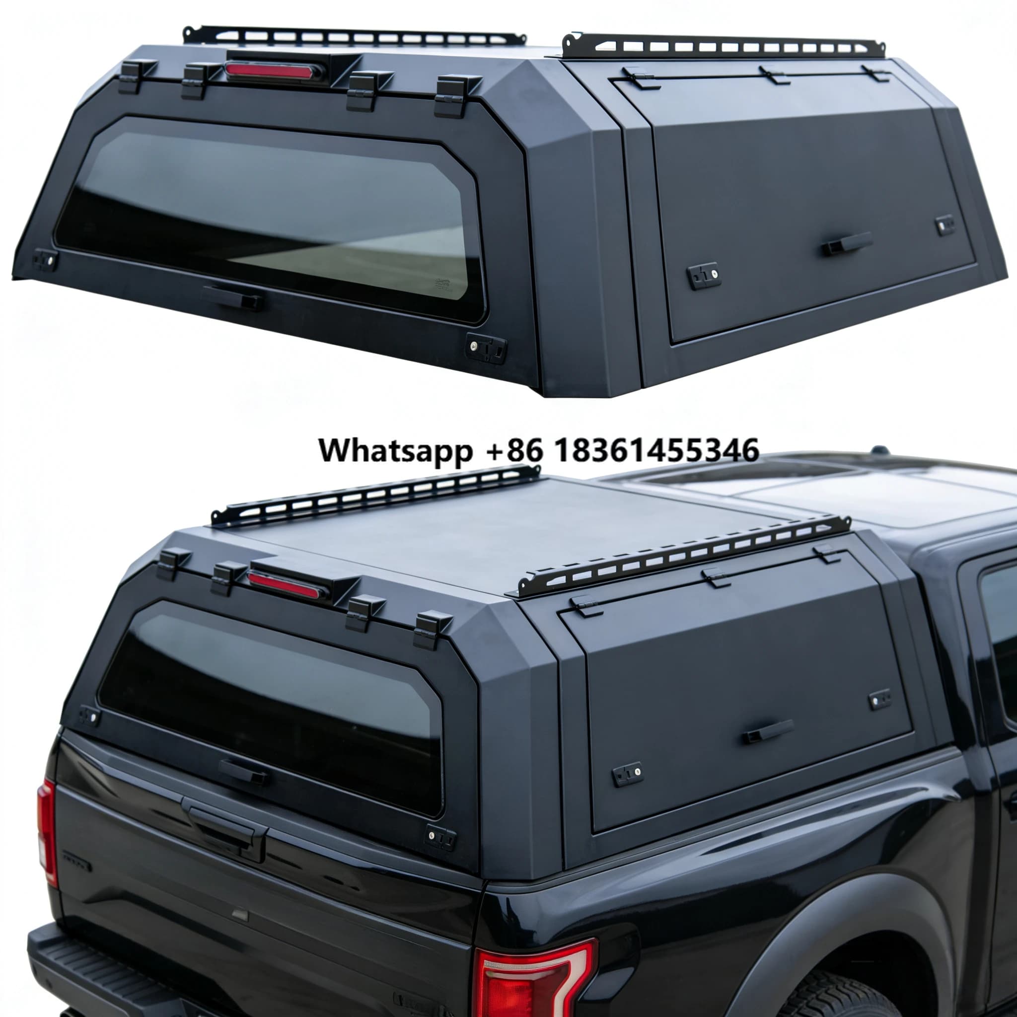 Factory Direct Sales Heavy-Duty Pickup Truck High Cover Canopy Pickup Topper for Ranger, F-150, Hilux D-max Models
