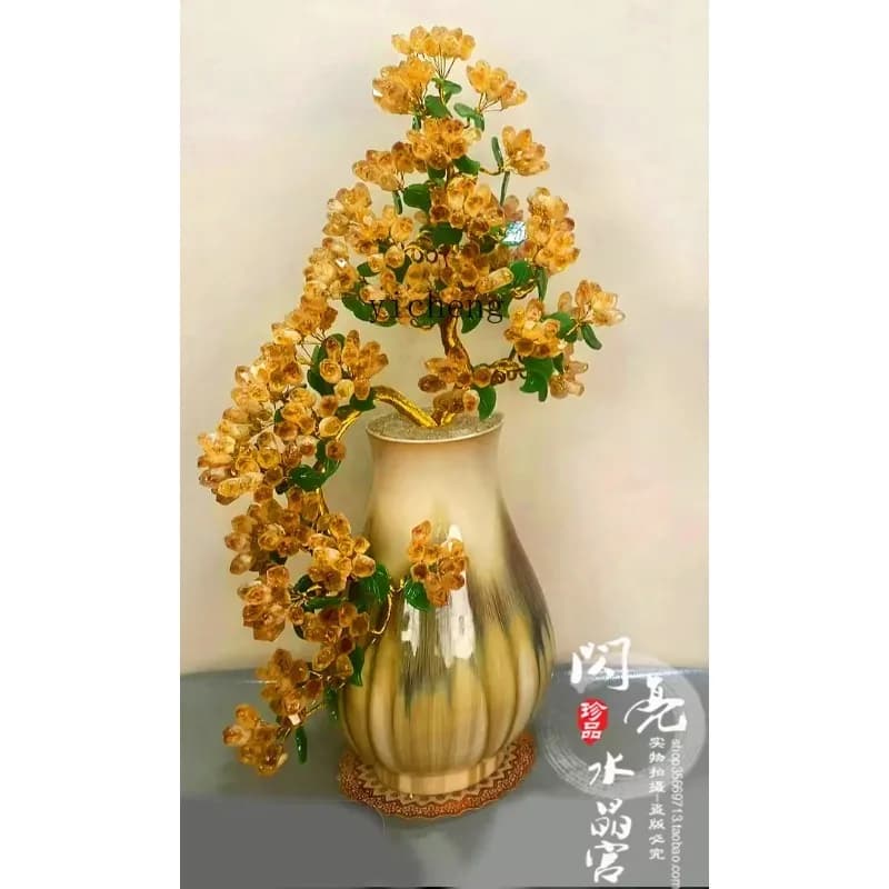 bj-11 light luxury amethyst fortune tree citrine fortune tree home living room entrance wine cabinet