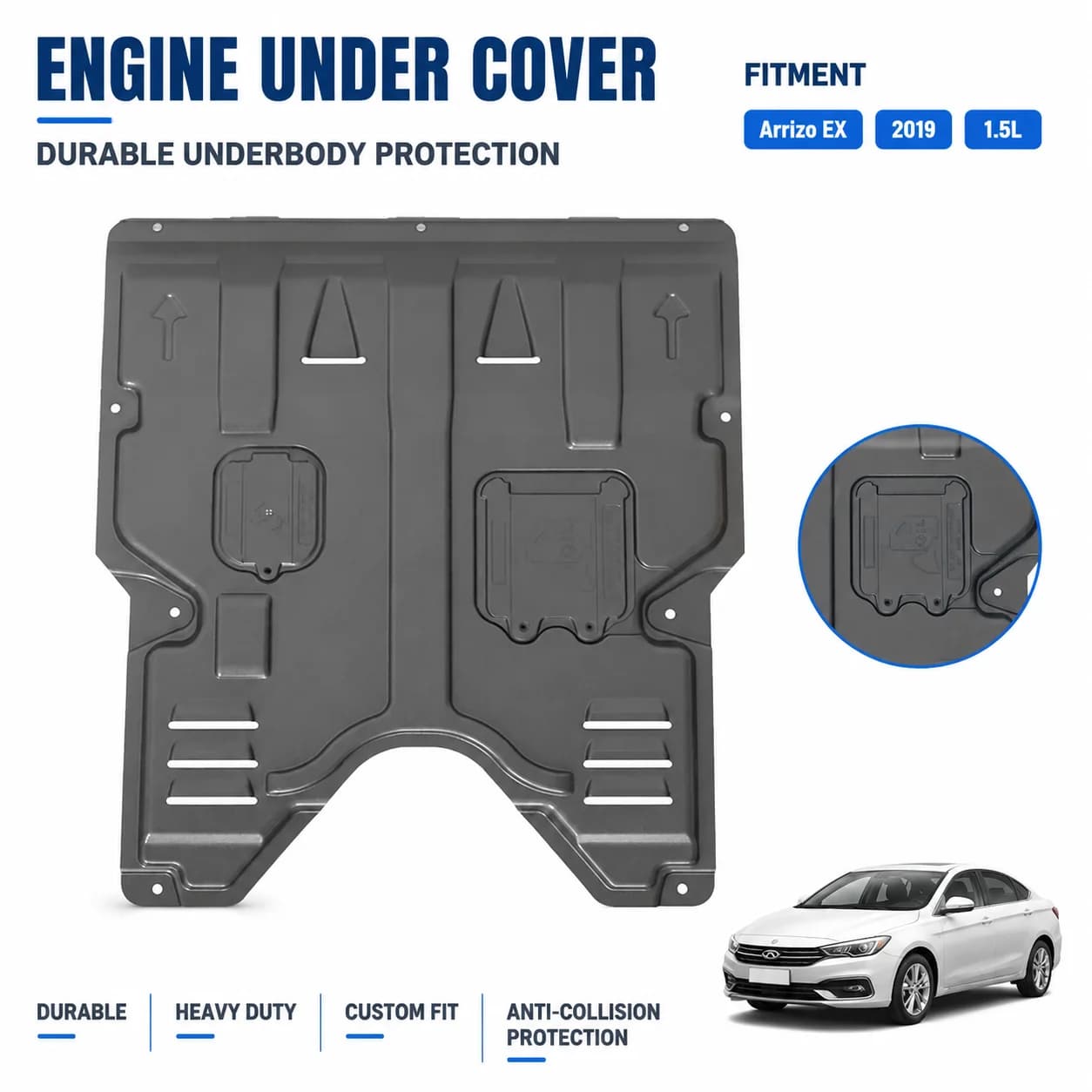 Custom Fit Heavy Duty Engine Skid Plate For 2019 Chery Arrizo EX 1.5L Underbody Anti Collision Chassis Bottom Protection