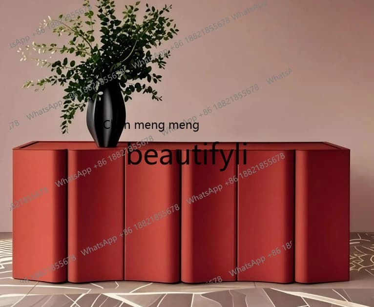 X Minimalist Lacquer Sideboard Cabinet for Living Room Wall Storage Entrance Storage Decorative Cabinet