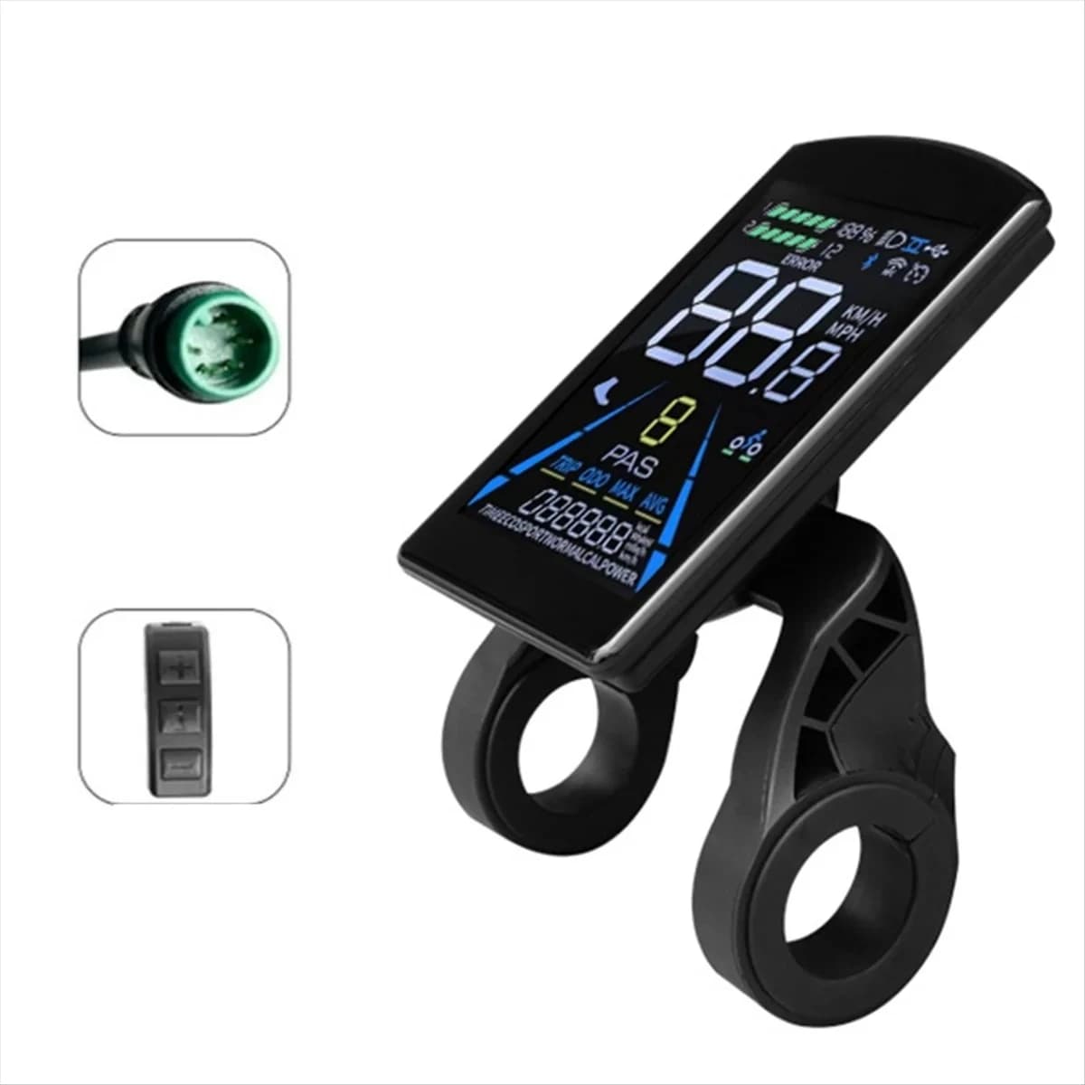New Electric Bicycles Displays S-100 LCD Displays Controls 24V - 72V Speeds Meters 5pin Speedometers Waterproofs Connectors