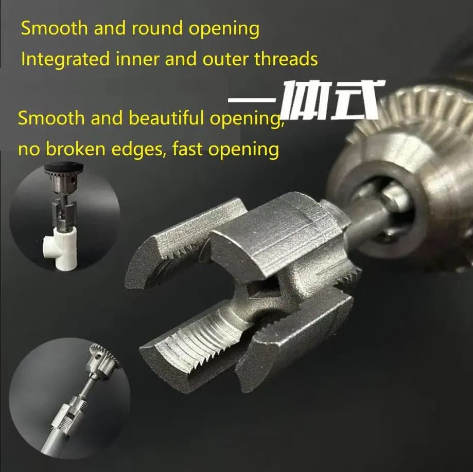 3/4" Pipe Threading Tool - Integrated Internal & External Pipe Threader with Standard Threads for PPR Pipes