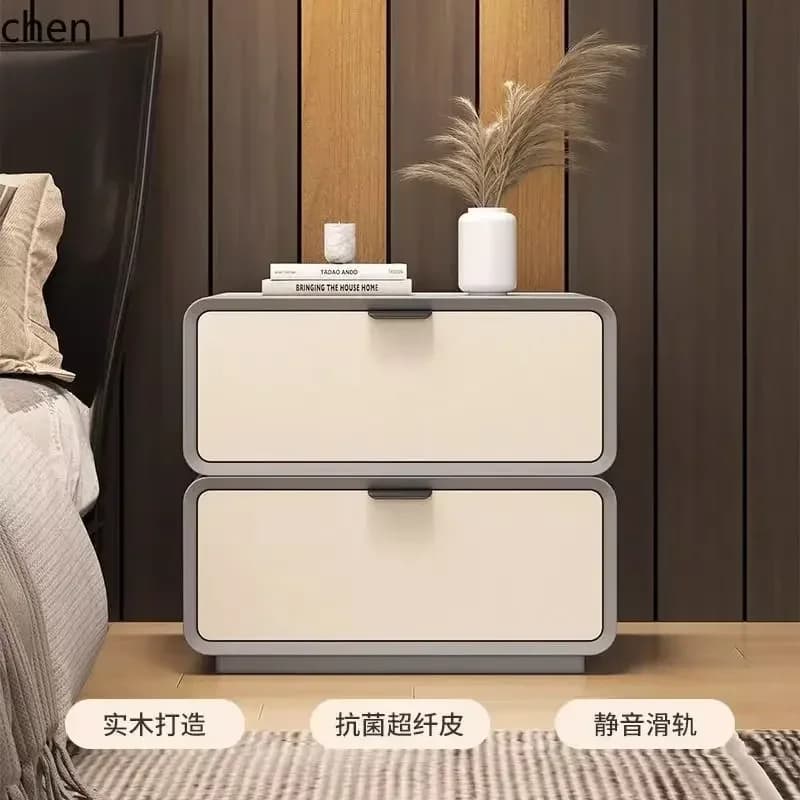DSA  Simple Modern Solid Wood Small Bedside Storage Cabinet for Bedroom Home Use