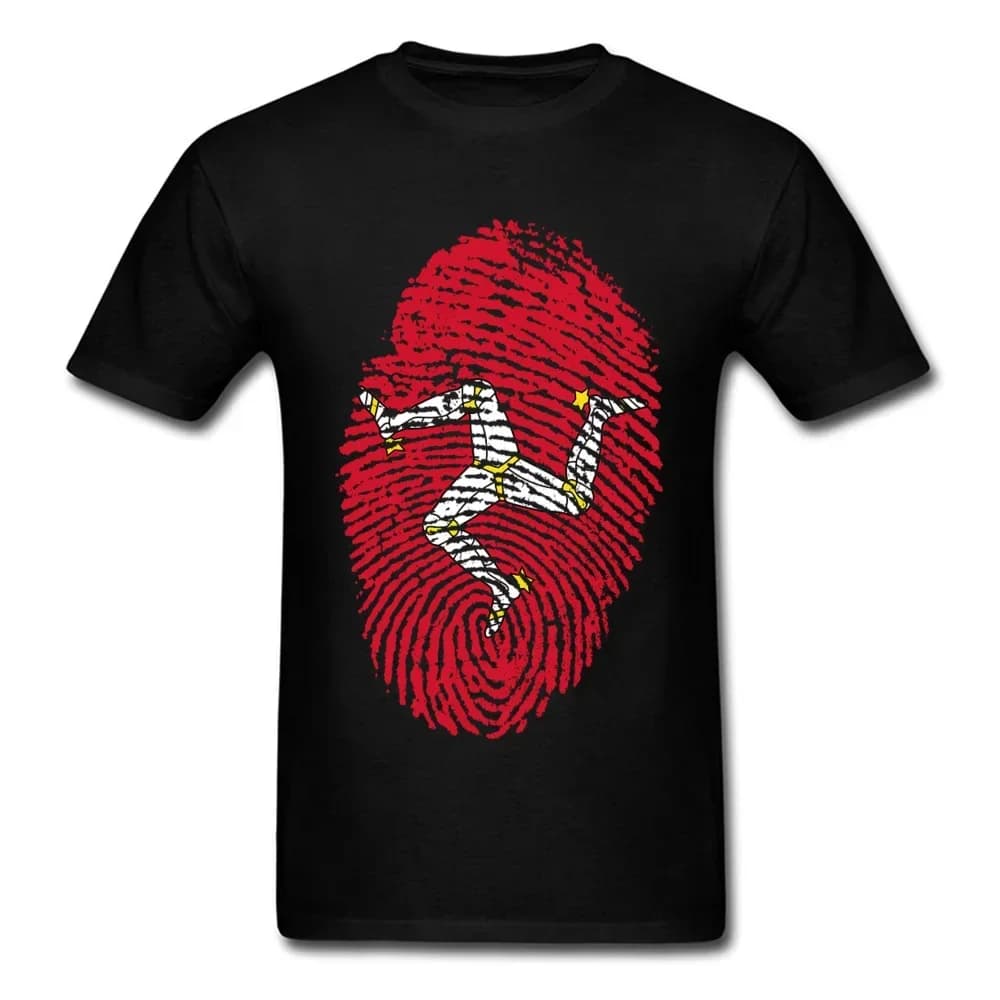 Isle of Man TT Fingerprint T-Shirt 100% Cotton O-Neck Summer Short Sleeve Casual Mens T-shirt Size S-3XL