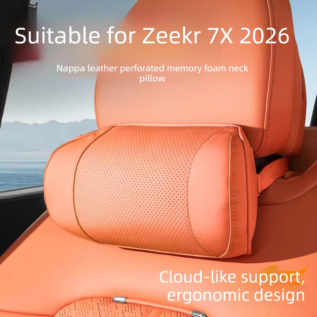 Suitable for Zeekr 7X 2026 Car Neck Pillow with Headrest Supportand Lumbar Pillow Car Accessories