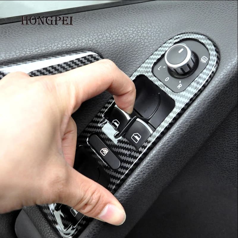 Car Styling For Volkswagen VW Golf 6 MK6 2009-2012 Window Lift Control Door Handle Panel Strip Cover Trim Accessories