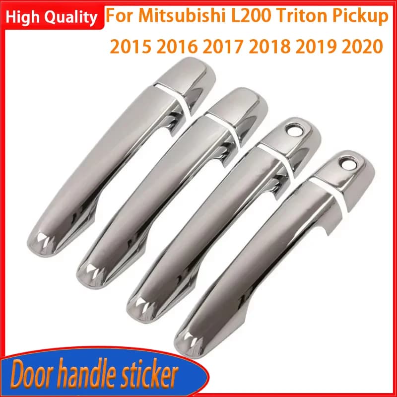 For Mitsubishi L200 Triton Pickup 2015 2016 2017 2018 2019 2020 Chrome Car Door Handle Cover Styling Accessories