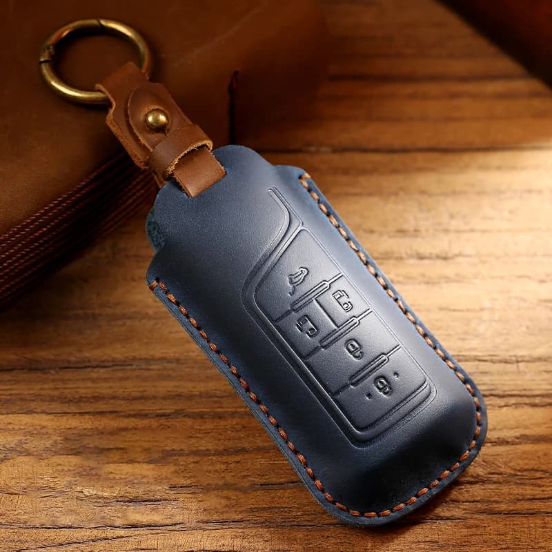 Leather Car Remote Key Case Cover For GAC Trumpchi GS7 GS8 GM8 GS5 GA6 GM6 2016 2017 2018 2019 2020 2021 2022 2023 Accessories