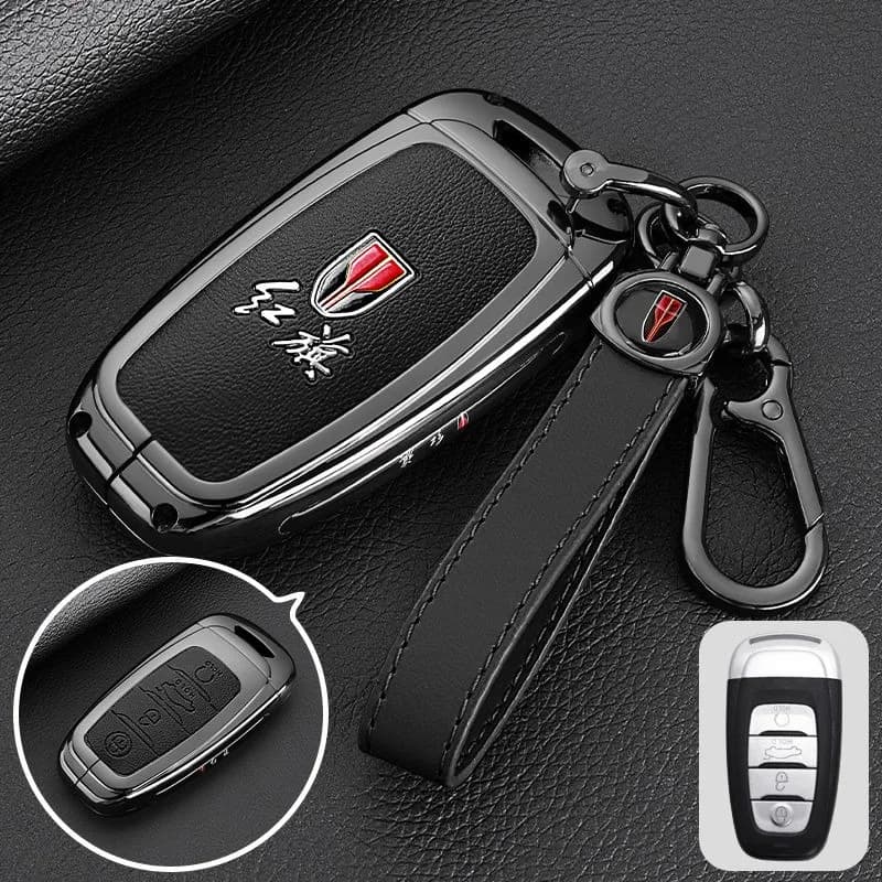 FOR Hongqi HS5 H5 E-HS9 H9 HS9 HS7 H7 L5 HS3 L9 Remote Cover Shell Keychain Holder Fob Accessories Zinc Alloy Car Key Casefor