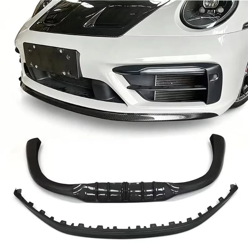 Dry Carbon Fiber Aero Body Kit Front Lip Side Skirt Rear Diffuser for Porsche 911 992