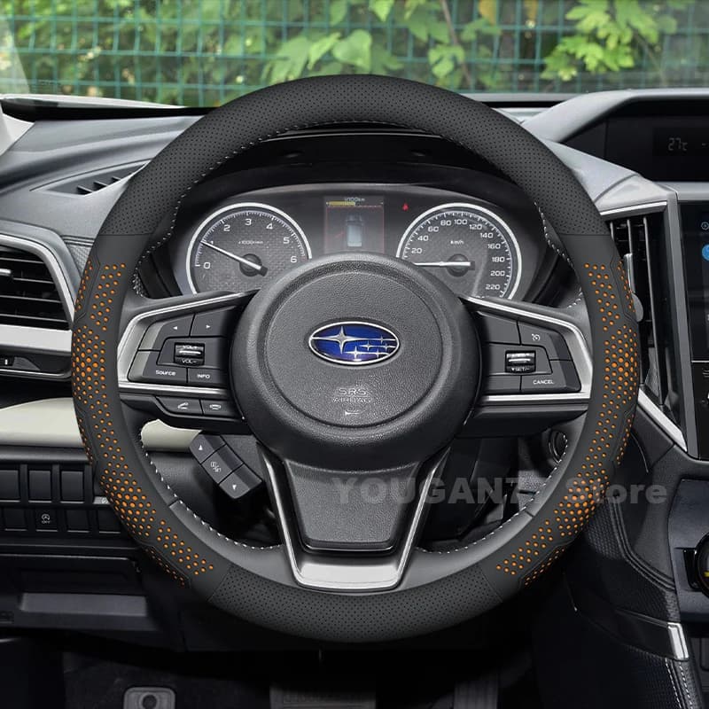 Leather Car Steering Wheel Cover For Subaru Ascent 2017-2023 Non-slip Covers For Covers Auto interior Subaru Ascent Accessories