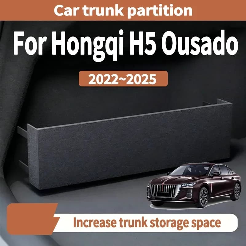 Para Hongqi H5 Ousado 2022~2025, Organizador de Maletero para Coche, Caja de Almacenamiento Multifunción, Accesorios Interiores