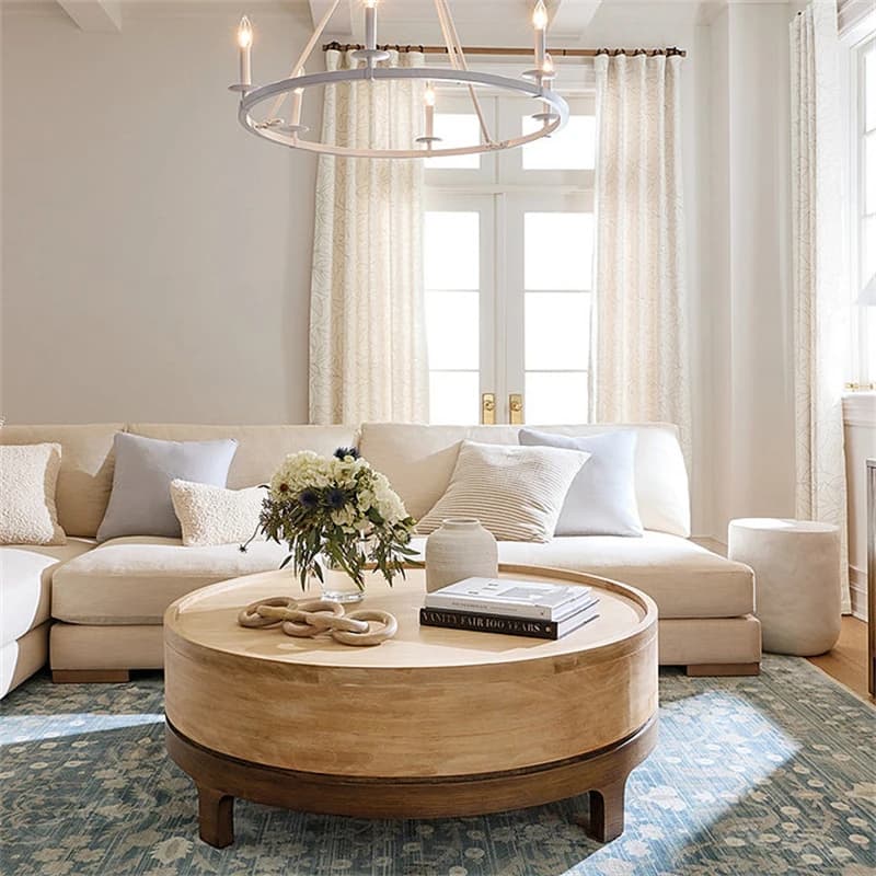 Rustic Multifunctional Coffee Table Designer Storage Wood Coffee Table Living Room Minimalist Table De Salon Basse Furniture