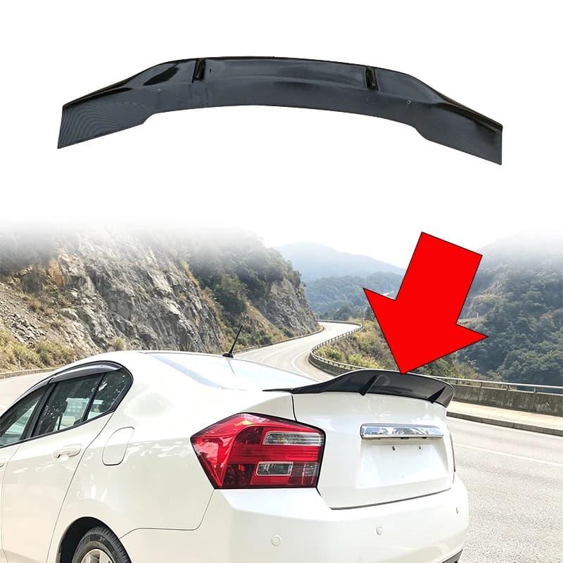 09‑12 Car Trunk Spoiler Wing For Honda City 2009‑2012 Automobile Exterior Body Kits Modification Accessory Rear Boot Lip