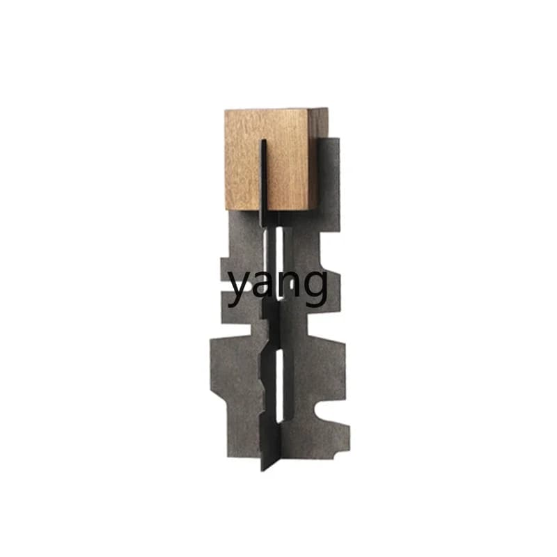 LH Creative Metal Wooden Candlestick Decoration Restaurant Modern Light Luxury Living Room Decorations