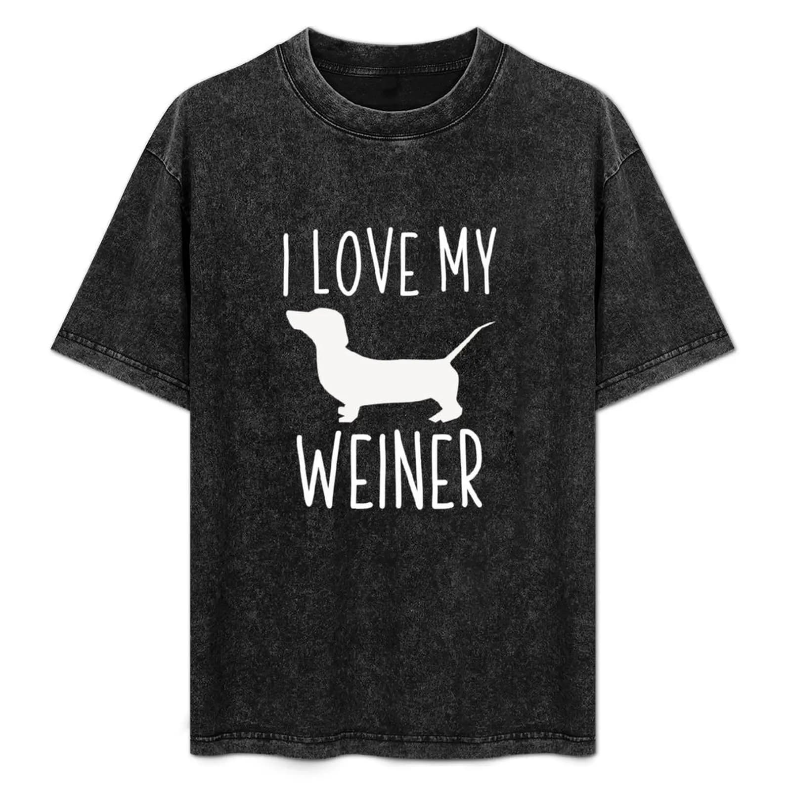 I Love My Weiner T-Shirt Soft Basic Cotton Short Sleeve Tee