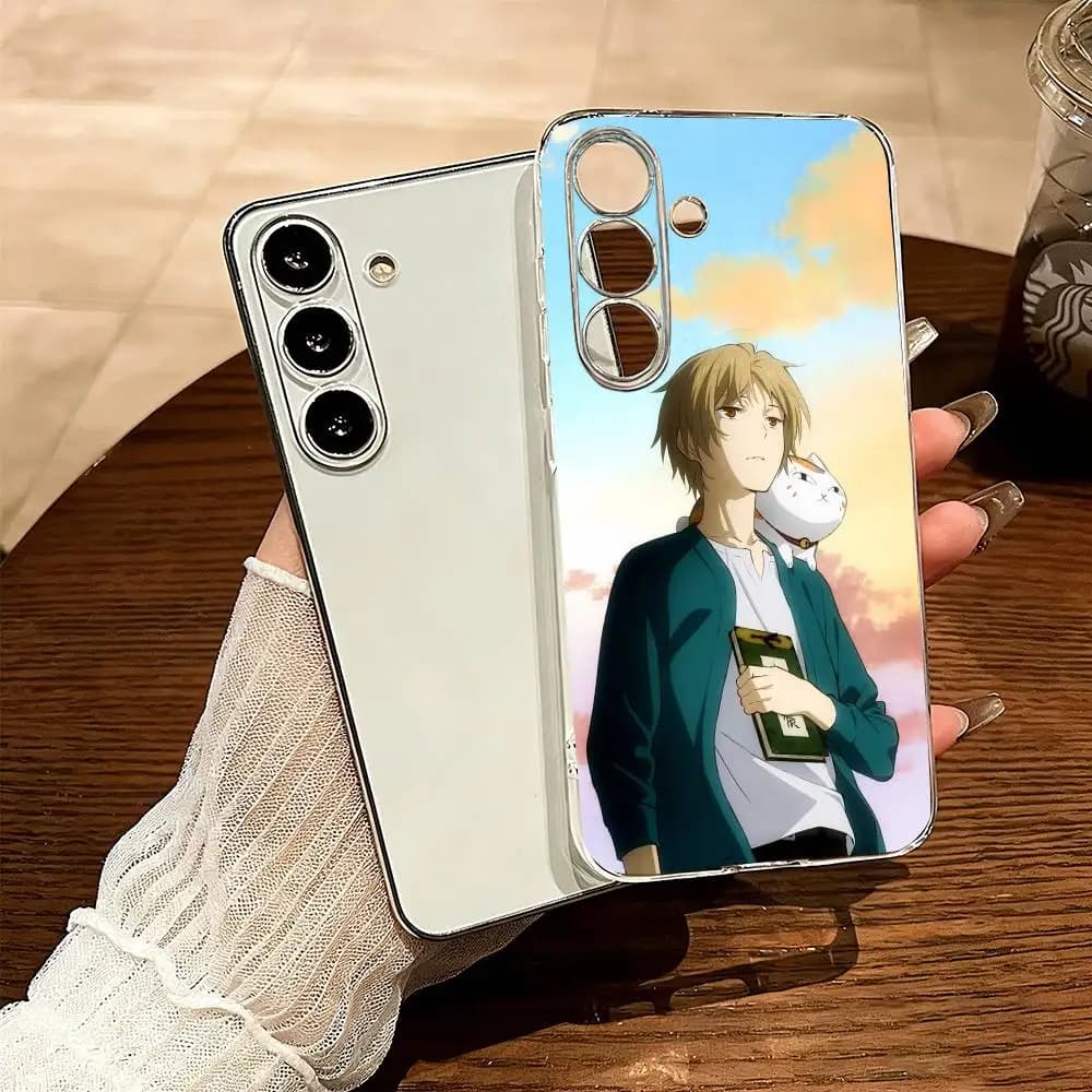Natsume Y-yuujinchou Nyanko Phone Case For SamsungA10,12,20,21S,30,31,40,50,51,52,70,71 Transparent Cover