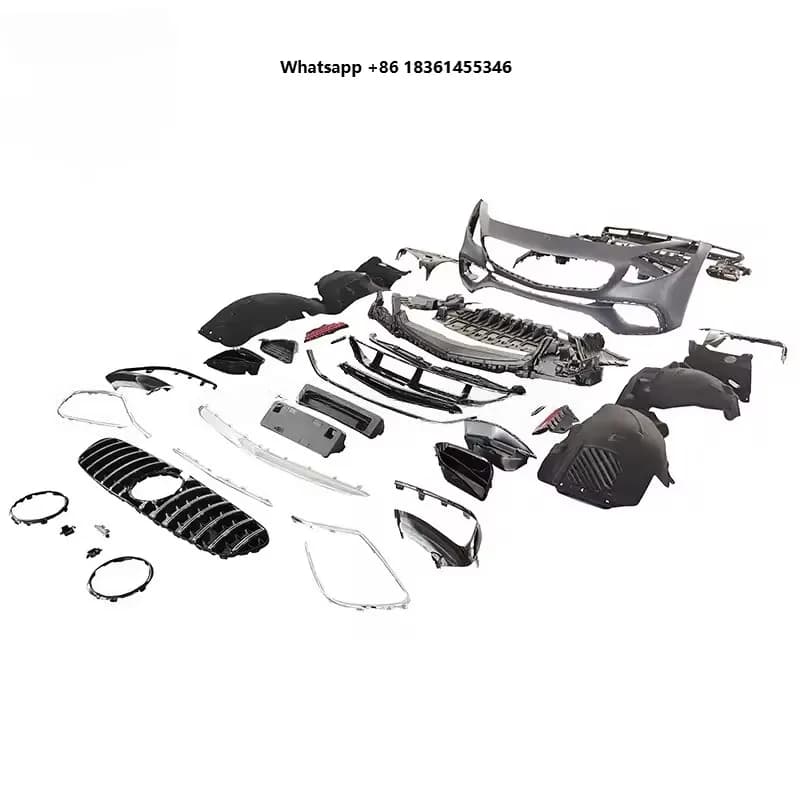 For  Coupe C217 S63 M-tech Bodykit Front Bumper with Grille Rear Diffuser with Exhaust Tips S-Class W217 Body Kits