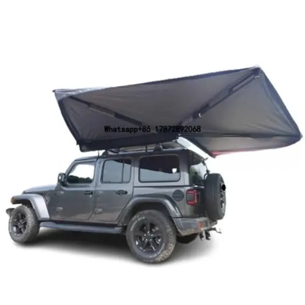 ROOF RACK 270 Degree Free Standing Car Side Awning Tent ABS Roof Mount Outdoor Camping Awning Free Standing Fan