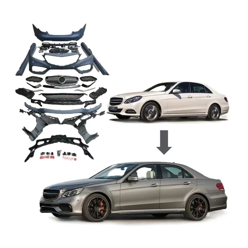 Bodykit For E class E W212 2016 Upgr To E63 Style Front Bumper Grille Diffuser PP Material H