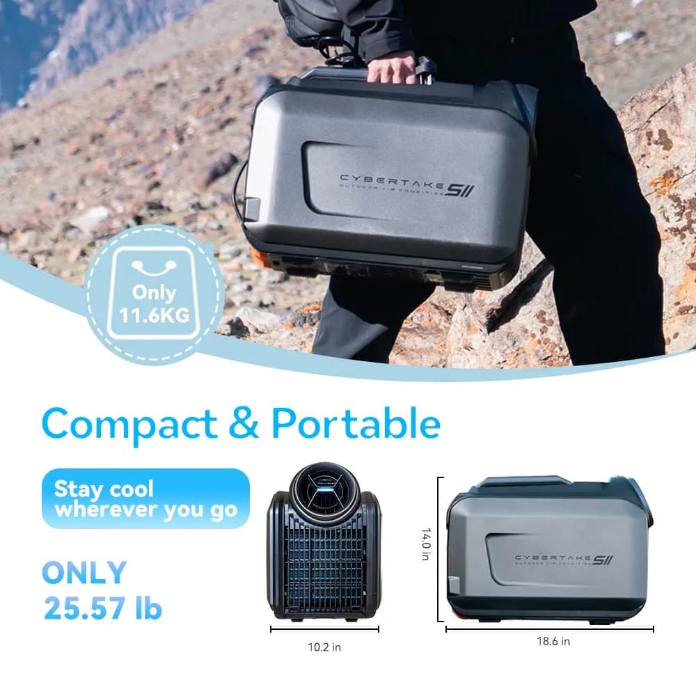 CYBERTAKES S2 Pro Heating&Cooling Inverter Mobile Air Conditioner Portable Outdoor Camping Car Tent Cooling & Heating Integrated